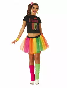 Jaren 80 danseres kostuum voor volwassenen, Maat: X-Small/Small (36–38)
