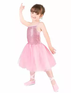 Roze ballet danseres kostuum voor meisjes, Maat: 3–4 jaar (92–104 cm)