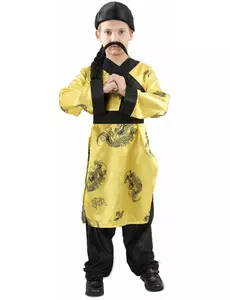 Verkleedkostuum Chinees voor jongens Carnavaloutfit, Maat: 4–6 jaar (110–120 cm)