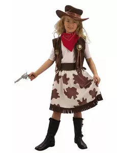 Déguisement cowgirl fille, Taille: 4–6 ans (110–120 cm)