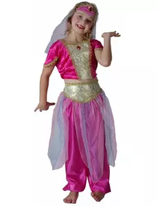 Kostuum oosterse danseres voor meisjes, Maat: 4–6 jaar (110–120 cm)