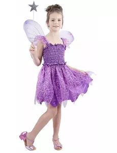 Déguisement fée violette fille, Taille: 4–6 ans (110–120 cm)