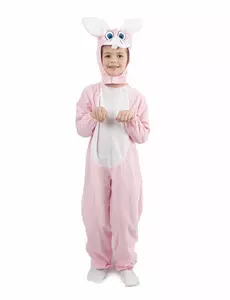 Déguisement lapin combinaison rose enfant, Taille: 7–9 ans (120–130 cm)