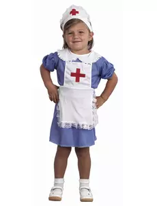 Déguisement infirmière bleu fille, Taille: 3–4 ans (92–104 cm)