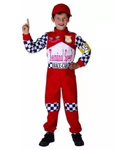 Formule 1 coureur outfit voor kinderen, Maat: 4–6 jaar (110–120 cm)
