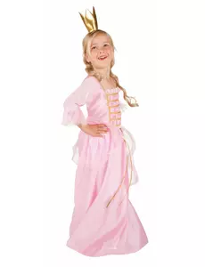 Déguisement princesse rose et doré fille, Taille: 7–9 ans (120–130 cm)