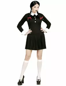 Déguisement écolière gothique femme, Taille: Small