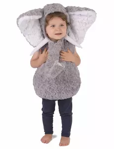 Grijze olifant kostuum voor kinderen, Maat: 18–24 maanden (86–92cm)