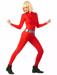 Rood schokspion kostuum voor vrouwen, Maat: Small