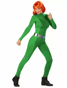 Déguisement Totally Spies™ vert Sam femme, Taille: Small