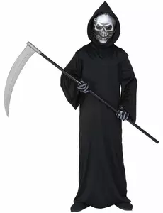 Déguisement faucheur sinistre enfant Halloween, Taille: 5–7 ans (128 cm)