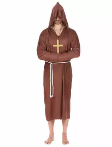 Déguisement moine marron clair grande taille homme, Taille: XX-Large