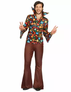 Déguisement hippie homme, Taille: Medium
