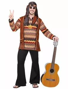 Déguisement hippie nature homme, Taille: Medium