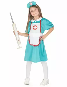 Déguisement infirmière vert fille, Taille: 4–6 ans (110–120 cm)