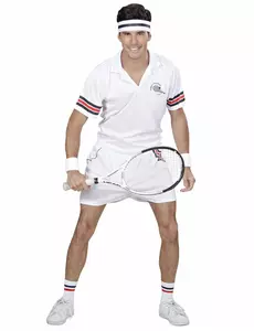Tennisspeler kostuum voor volwassenen, Maat: Small