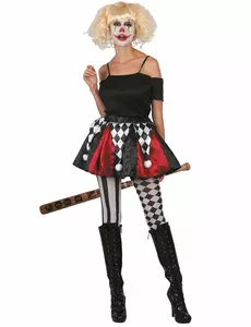 Duivelse harlekijn rok voor dames, Maat: Small