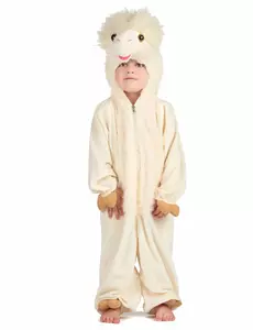 Déguisement lama peluche luxe enfant, Taille: 3–4 ans (98–104cm)