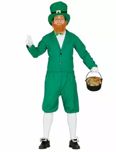 Groen leprechaun kostuum voor mannen, Maat: Medium (48–50)
