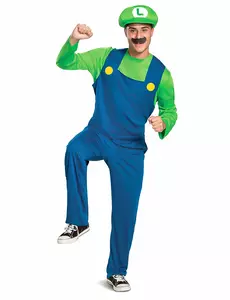 Klassiek Luigi™-kostuum voor volwassenen, Maat: X-Large