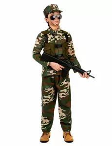 Militair soldaten kostuum voor jongens, Maat: 4–6 jaar (110–120 cm)