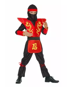 Déguisement ninja motifs dragons garçon, Taille: 3–5 ans (110 cm)
