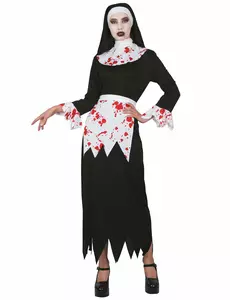 Déguisement nonne ensanglantée femme, Taille: Small