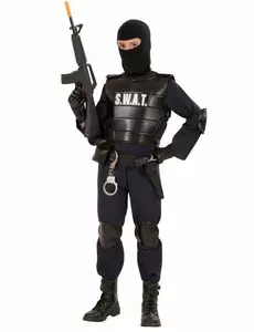 SWAT agent kostuum voor kinderen, Maat: 5–7 jaar (128 cm)