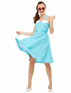 Déguisement pin-up bleu rétro femme