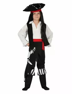 Woeste piraten outfit voor jongens, Maat: 4–6 jaar (110–120 cm)