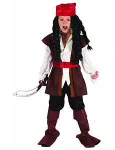 Costume de pirate pour garçon avec bandana, Taille: 4–6 ans (110–120 cm)