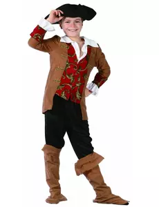 Déguisement pirate garçon marron et noir, Taille: 4–6 ans(110–120 cm)