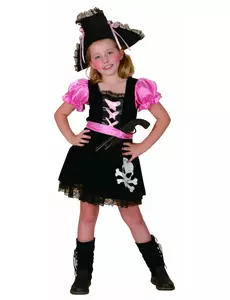Déguisement pirate girly fille, Taille: 4–6 ans (110–120 cm)