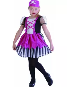 Déguisement pirate robe rose fille, Taille: 4–6 ans (110–120 cm)