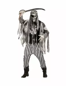 Déguisement pirate squelette fantôme homme, Taille: Medium