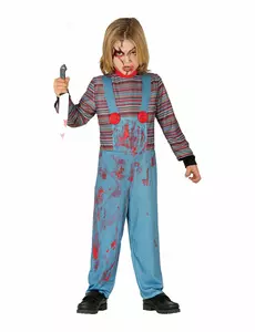 Duivelse horror pop kostuum voor kinderen, Maat: 3–4 jaar (95–105 cm)