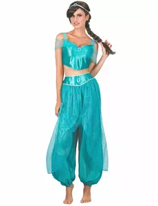 Déguisement princesse arabe bleu femme, Taille: Small