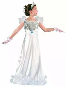 Déguisement princesse blanche fille, Taille: 4–6 ans (110–120 cm)