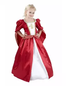 Déguisement princesse médiévale effet satiné fille, Taille: 7–9 ans (120–130 cm)