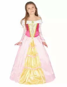 Déguisement princesse robe satinée fille, Taille: 4–6 ans (110–120 cm)
