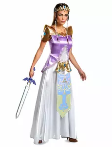 Costume de princesse Zelda de luxe pour femmes, Taille: Medium