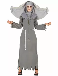 Nonnenkostuum halloween voor vrouwen, Maat: Medium (38–40)