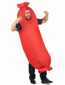 Déguisement saucisse rouge adulte