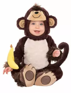 Déguisement singe avec hochet banane enfant