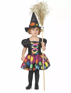 Déguisement sorcière colorée fille