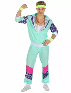 Jaren 80 trainingspak kostuum voor mannen, Maat: Small