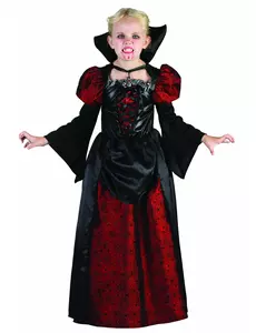 Déguisement vampire manches bouffantes fille, Taille: 4–6 ans (110–120 cm)