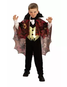 Déguisement vampire garçon jaune et rouge Halloween