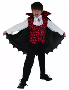 Déguisement vampire rouge garçon, Taille: 4–6 ans(110–120 cm)