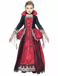 Déguisement vampiresse duchesse fille, Taille: 5–7 ans (128 cm)